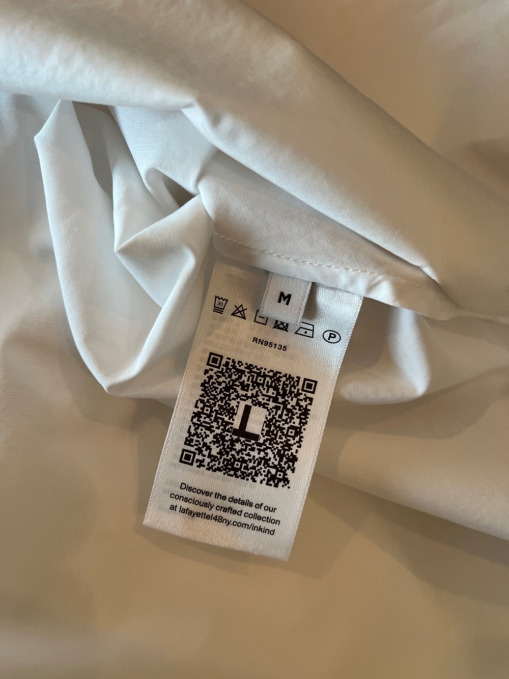Lafayette 148 New York White Bib-Front Cotton Dress Size Medium - Picture 10 of 10